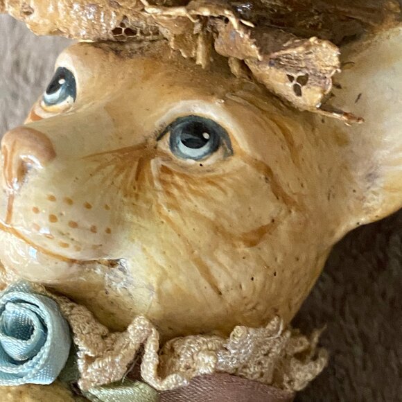 Vintage Wayne Kleski Katherine's Collection Victorian Cat Bust "Birdie" 8" Tall - Picture 9 of 9